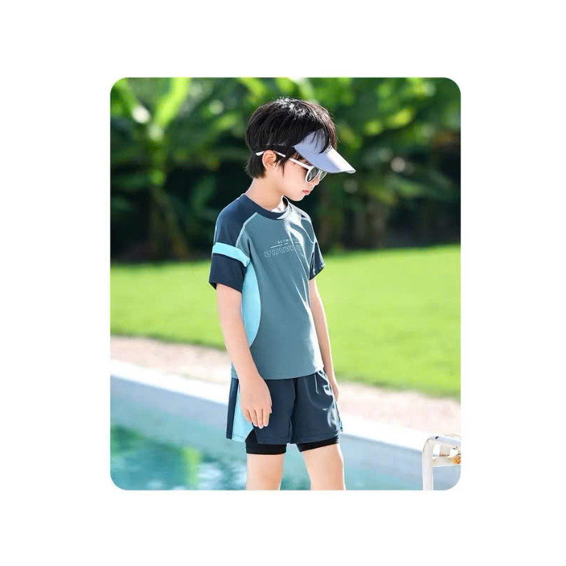 Đồ bơi bé trai quần rời hai lớp thời trang cá tính Tiny Kids