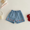 Set Đồ Mùa Hè Bé Gái, Áo Caro Đỏ, Quần Short Jean