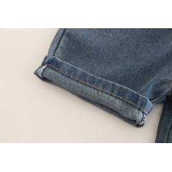 Set Bộ Áo Thun Tay Ngắn Quần Yếm Jean Hình Vịt Cho Bé Trai 1-5 Tuổi TinyKids