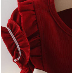 Váy bé gái thun cotton phối lưới thêu trái dứa vintage Tinykids