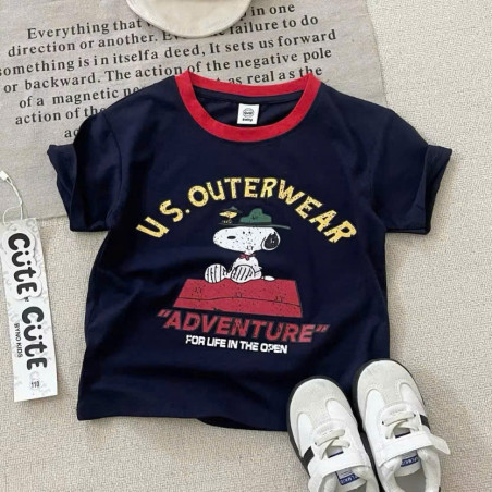 Áo thun ngắn tay mùa hè cho bé trai phiên bản Hàn Quốc