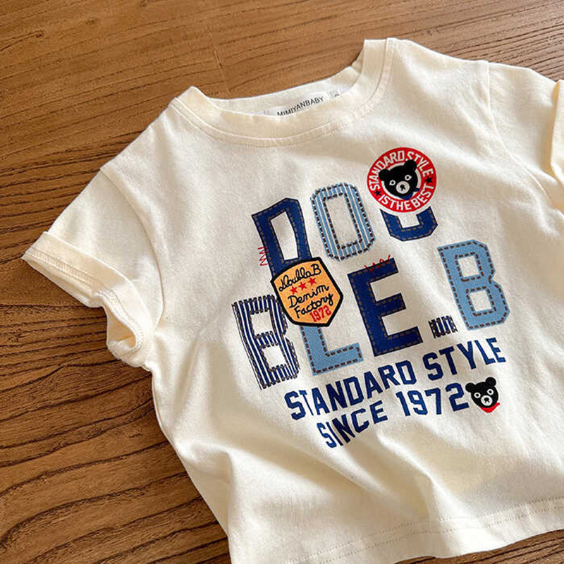 Áo thun ngắn tay mùa hè cho bé trai phiên bản Hàn Quốc
