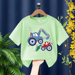 Áo phông cho bé trai chất cotton mềm mịn thoáng mát Tinykids