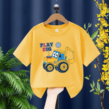 Áo phông cho bé trai chất cotton mềm mịn thoáng mát Tinykids