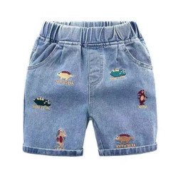 Quần Short Denim In Họa Tiết Hoạt Hình Phong Cách Hàn Quốc Thời Trang Mùa Hè Cho Bé Trai Tinykids