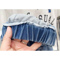Quần short jean bé trai KACADY Quần đùi bò mềm lưng chun cho bé trai X24115XDG