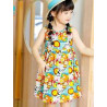 Váy bé gái họa tiết thời trang mùa hè TinyKids, đầm bé gái sát nách Cotton Hoạ Tiết Hình Thú Nhiều Màu