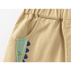 Quần short kaki bé trai Wapypy quần đùi cho bé họa tiết cá sấu đáng yêu