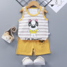Bộ đồ ba lỗ cho bé vải cotton họa tiết động vật dễ thương - B04