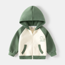 Áo Hoodie cho bé WAPYPY áo nỉ có mũ họa tiết khủng long mùa đông mẫu mới
