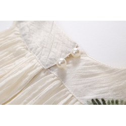 Váy Công Chúa Mùa Hè Hoa Thêu Bé Gái Tiny Kids