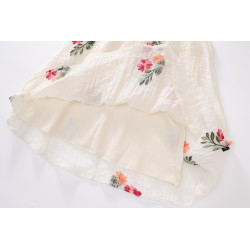 Váy Công Chúa Mùa Hè Hoa Thêu Bé Gái Tiny Kids