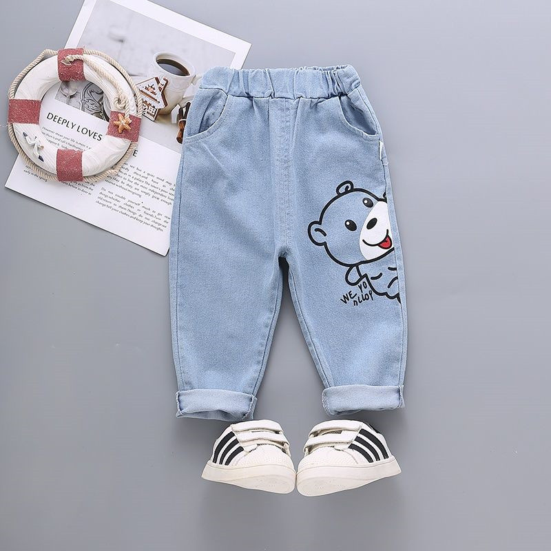 Quần Jean Jogger Cho Bé, Chất Jean Kiểu Dáng Hàn Quốc - A04